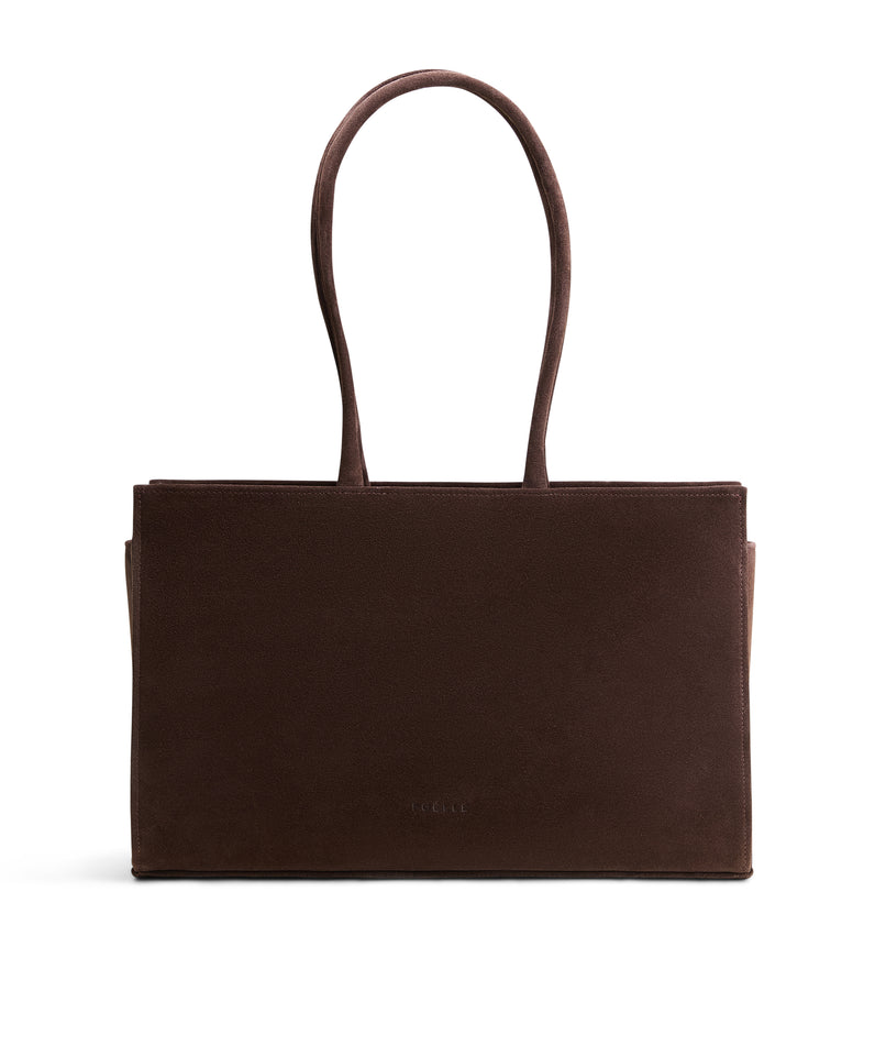 Medium Carolyn Tote Bag in Choco
