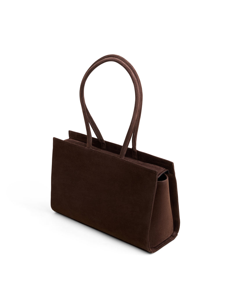 Medium Carolyn Tote Bag in Choco