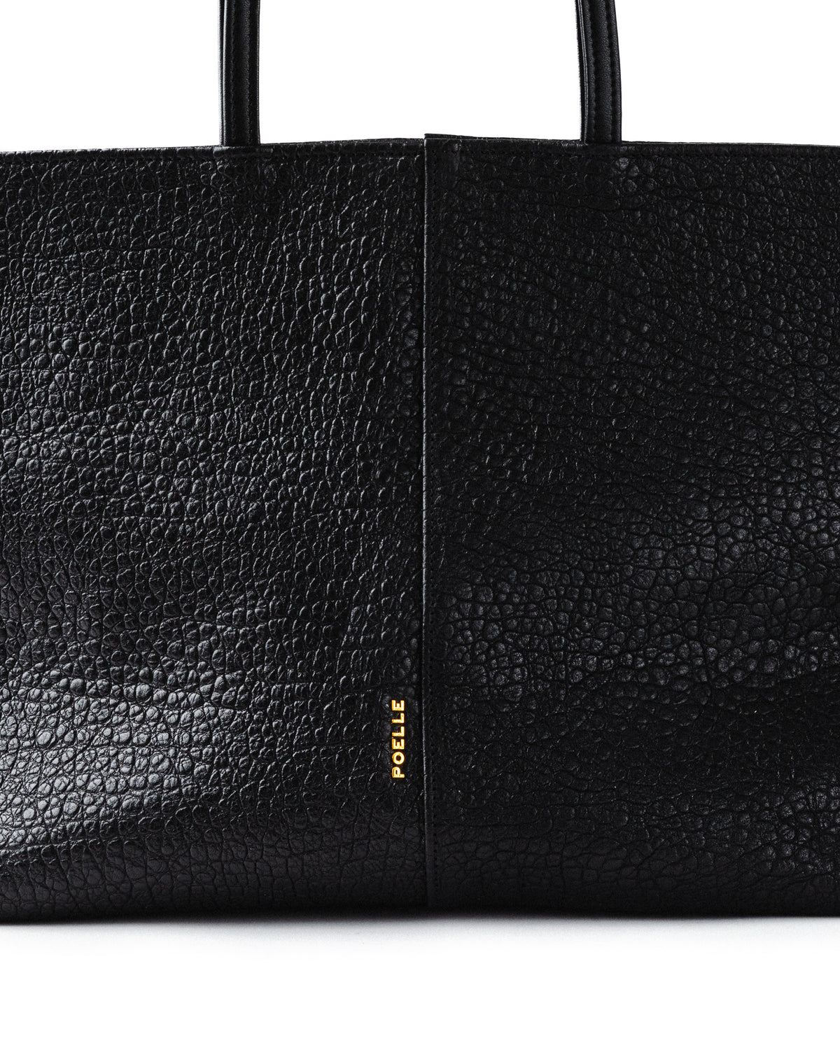 Jane Tote Bag in Black Elephant — leather texture