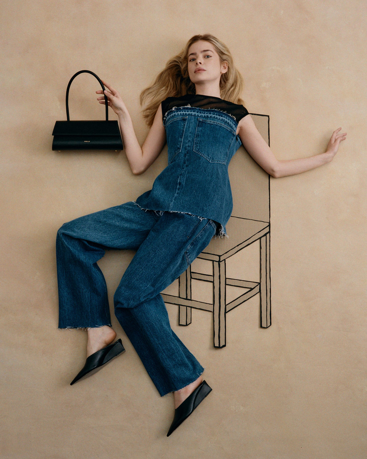 Untitled Bag Small in Black — Papier Collé campaign