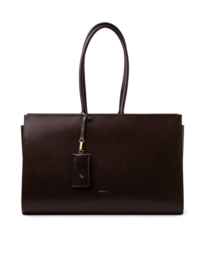 Large Carolyn Tote Bag in Brown