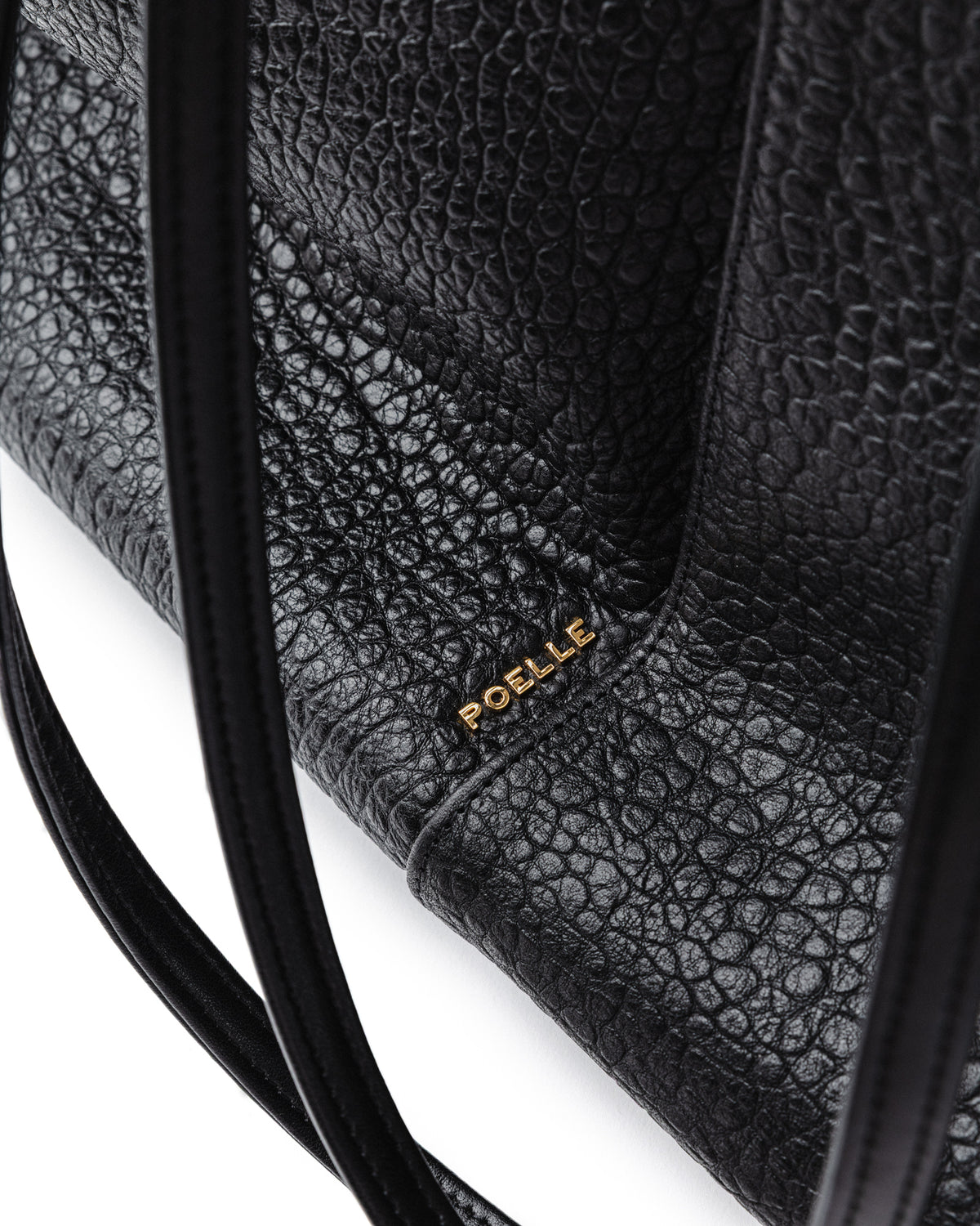 Jane Tote Bag in Black Elephant — handles and gold-tone tag
