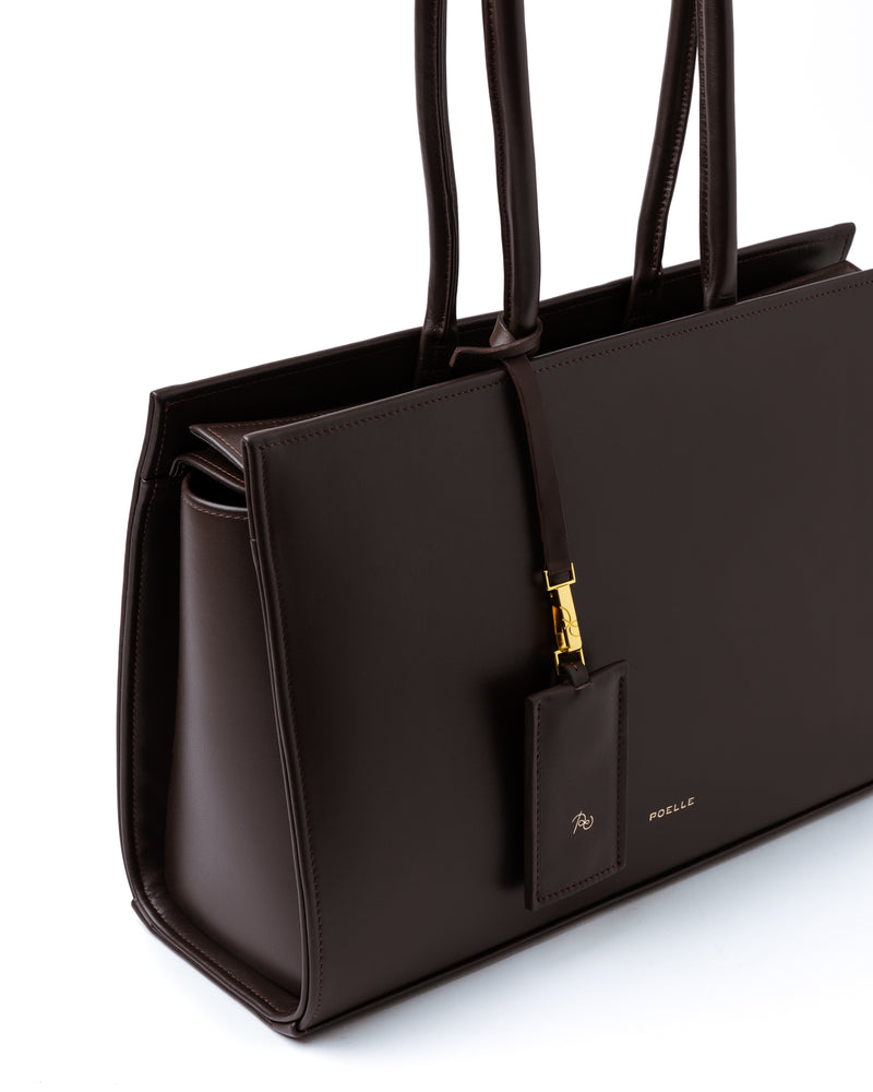 Medium Carolyn Tote Bag in Brown